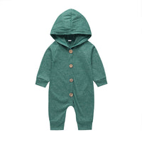 Hooded Single Breasted Baby Romper