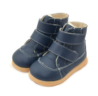 Children's round toe leather boots