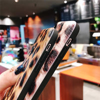 Tide brand leopard print ring stand phone case