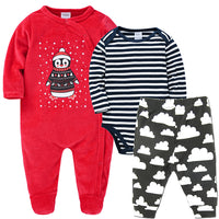 Cotton Baby Long-Sleeved One-Piece Romper