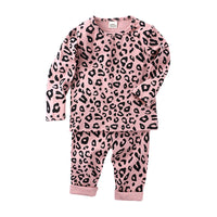 Children's Korean Style Leopard Print Stretch Homewear