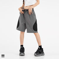 Mechanical Style Color Matching Elastic Straight Cargo Pants