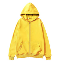 Women's Zip-up Hoodie Sweatshirt Jacket Fleece Loose-fit