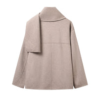 Fashionable And Elegant Womens Scarf Short Coat Jacket