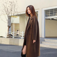 Double-sided Wool Overcoat Women's Mid-length Woolen Coat