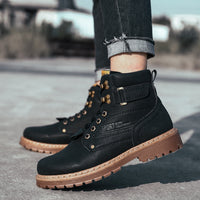 Martin boots non-slip and velvet warm leather boots