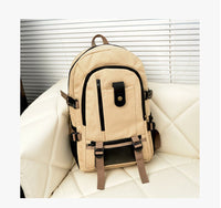 Korean men's Leisure Canvas Bag retro fashion school computer backpack