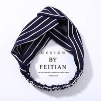 Fabric cross-knotted bow chiffon floral headband