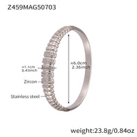 Oversized Bracelet With Irregular Geometric Diamond Accents