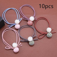 Hand-knotted gingham ball head rope