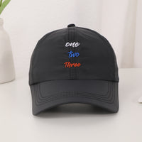 Men's Solid-color Embroidered Letter Baseball Cap Quick-drying Breathable With Ventilation Holes Lightweight Style Casual Sports Style Baseball Cap For Outdoor Hiking And Traveling
