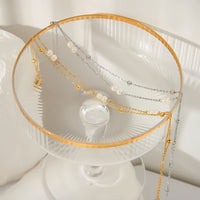 Womens Double-Layer Creative Beaded Multi-Strand Anklet