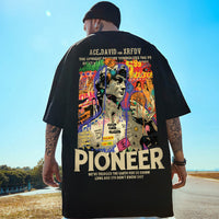 Polyester Printed Short Sleeve Men's Plus Size