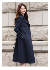 Silky Draping Effect Women's Clothing Overknee Coat