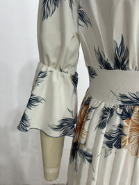 Printed Dress With A Flared Hem For Women
