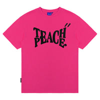 Foam Letter Short Sleeve Loose Couple Casual T-shirt