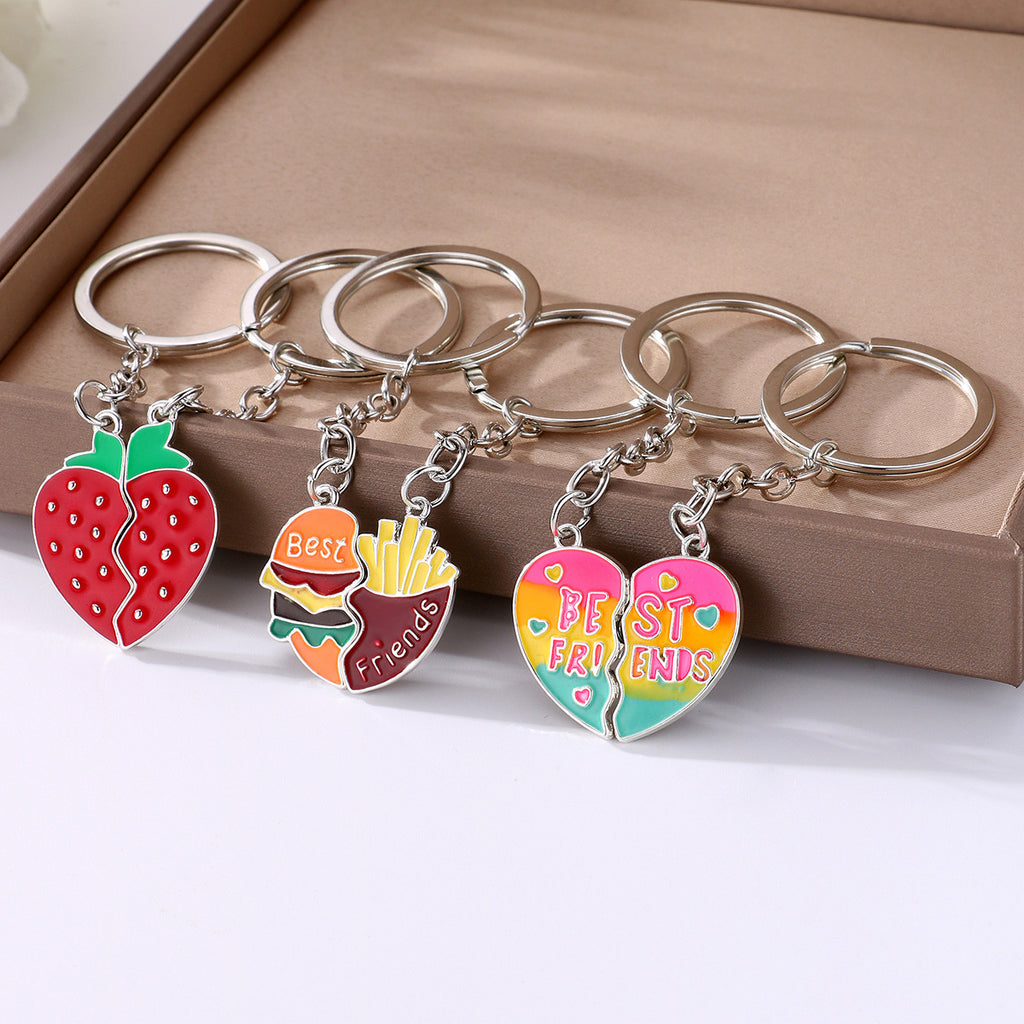 Girly Heart Lovely Key Buckle Pendant Ornaments For Couple