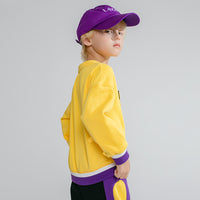 Boys' sweater with crew neck letters