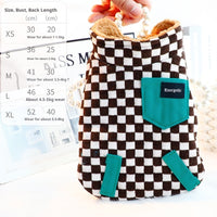 Thick Chessboard Plaid Double-sided Vest