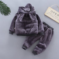 Double-faced fleece girls suit