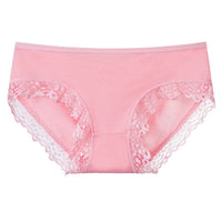 Fashion Women's Lace Edge Solid Color Underwear