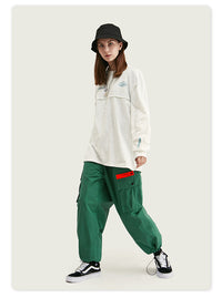 Drawstring drawstring overalls
