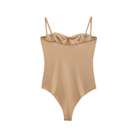 Slim-fit Slimming High Waist Silk Satin Textured Underwear Jumpsuit