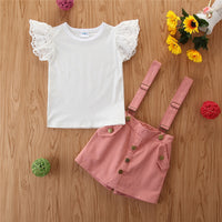 Two-piece suspender culottes