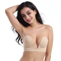 Deep U Invisible Bra Without Strap Side Wings