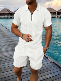 Men's Polo Shirt Casual Short-sleeved Shorts Sports Suit