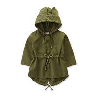 Ins Children's Cute Bunny Ears Trench Coat