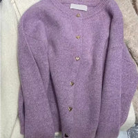 Elegant Lady High-end Milk Fufu Knitted Cardigan