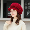 Rabbit wool knitted hat