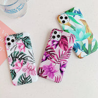 Purple banana leaf leaves and flowers