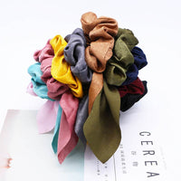 Simple fashion candy solid color rabbit ears head circle