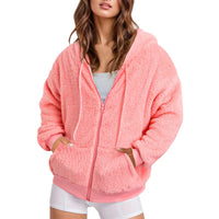 Autumn Winter Casual Long Solid Color Hoodie