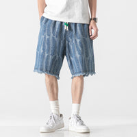 Fashion Brand Jacquard Denim Shorts Men's Clothing