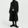 Men's Solid Color Retro Windbreaker Loose Coat
