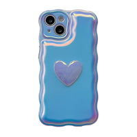 Ins Advanced Wave Edge Laser Love Phone Case