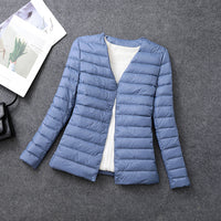 Women's Lightweight Short Inner-wear Round-neck Thermal Jacket