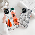 Simple lines abstract painting mobile phone case