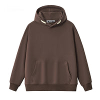 Autumn Trendy Korean Preppy Style Solid Color Pullover Hooded Loose Sweater Men