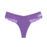 Women's Cotton Low V Waist Lace Stitching Underwear