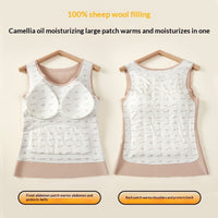 Merino Wool-Filled Seamless Fleece-Lined Thickened Thermal Padded Vest