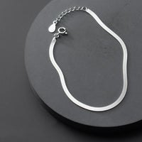 Designer-style Flat Snake Chain Bracelet
