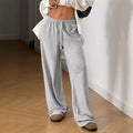 Simple Solid-Color Versatile High-Waist Wide-Leg Pants For Women