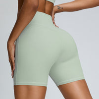 High Waist Belly Contracting Running Cycling Fitness Summer Nude Feel Yoga Shorts For Women