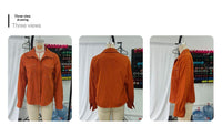 Womens Retro Workwear Shirt Long-Sleeve Top With Designer Style