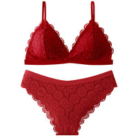 High-End Wireless Beauty-Back Thin Plus-Size Underwear Set