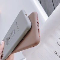 Creative Printing Cartoon Milk Tea Girl Soft Phone Case